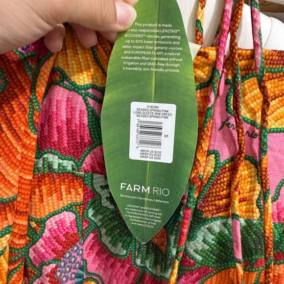 Farm Rio Puff Sleeve Mini Dress - Picture 6 of 9